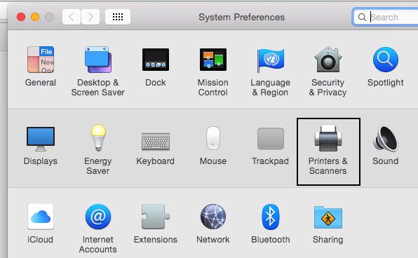 no driver tab for printer options on mac os